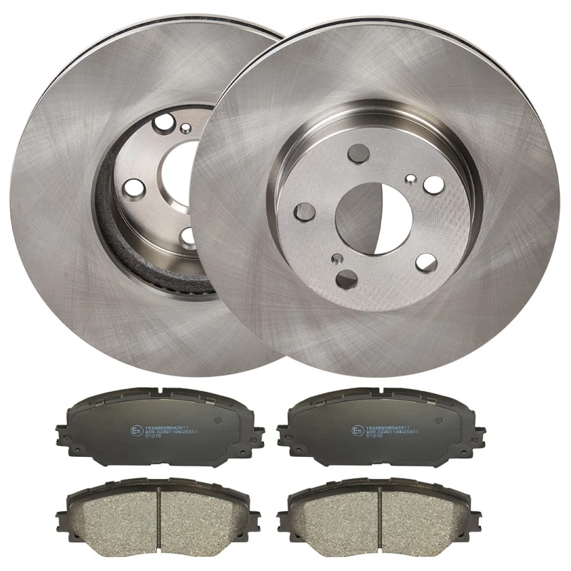 Image of RIDEX 3405B1955 Brake disc and pads set Front Axle, Brake Disc Type: internally vented, excl. wear warning contact Brake Set,disc brakes (3405)