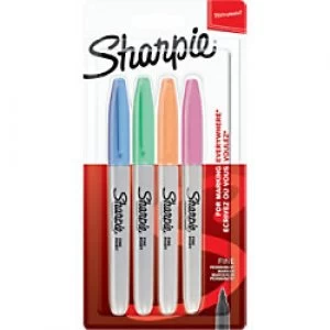 Image of Sharpie Pastel Permanent Marker Fine Bullet Assorted Pack of 4