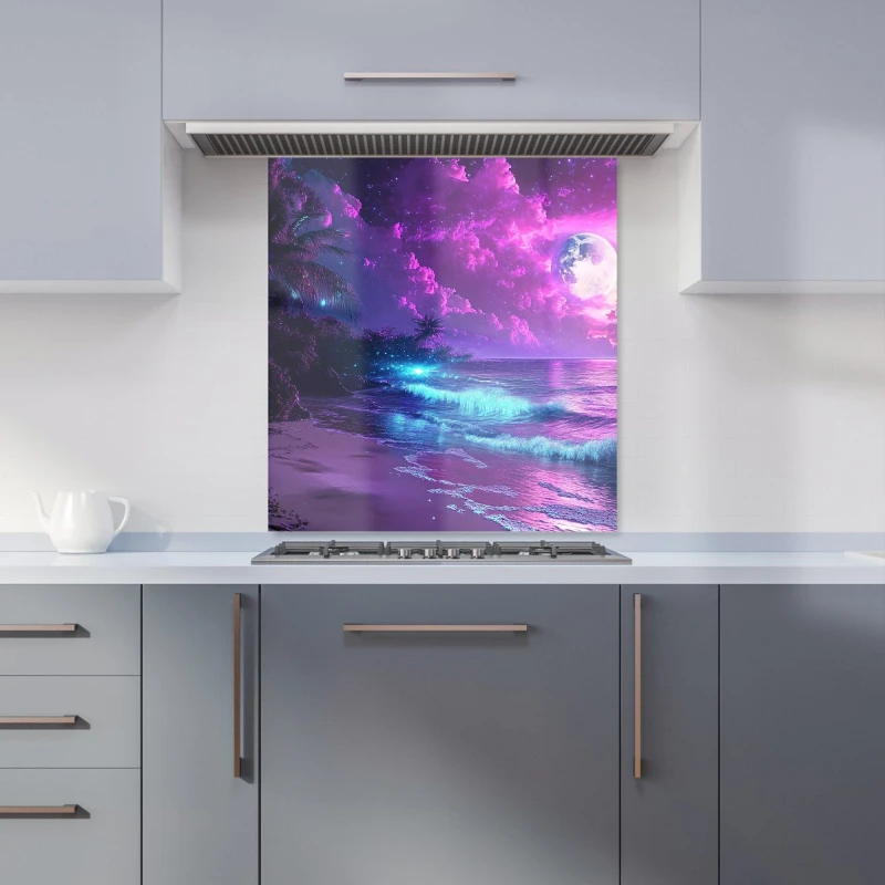 Image of Designer Kitchen Splashbacks Elena Sable: 00007 Kitchen Splashback Size: 700mm x 650mm Multicolor Unisex 700mm x 650mm
