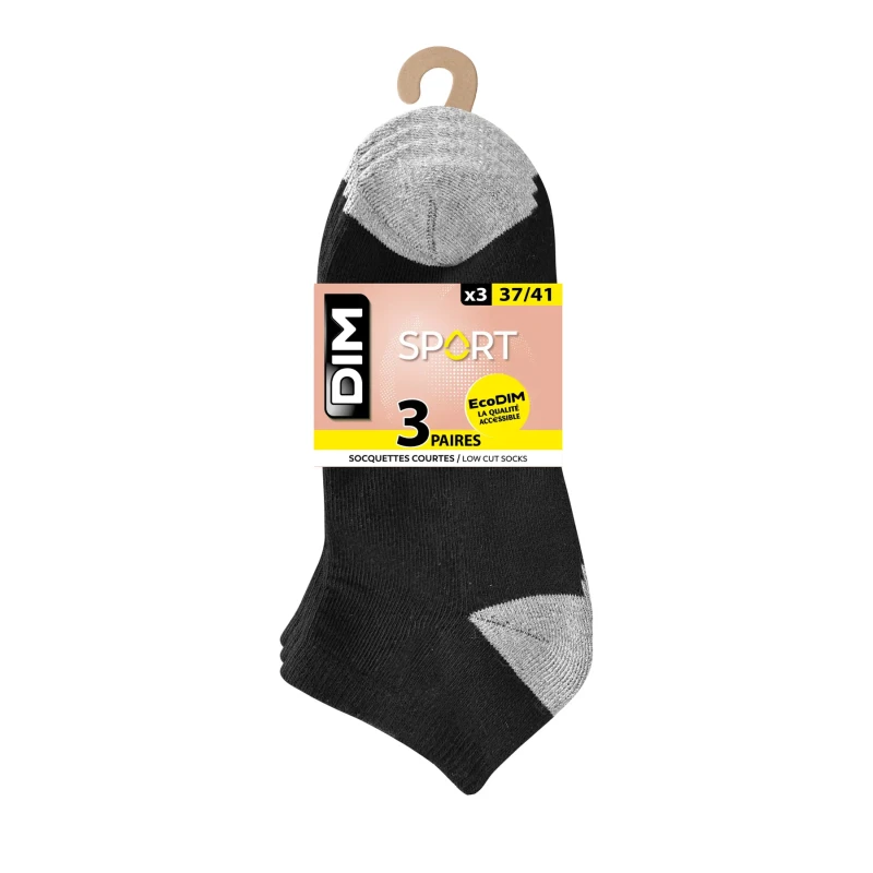 Image of Dim Pack of 3 Pairs of Socks Black + Black + Black Women 37/41 (4 to 7)