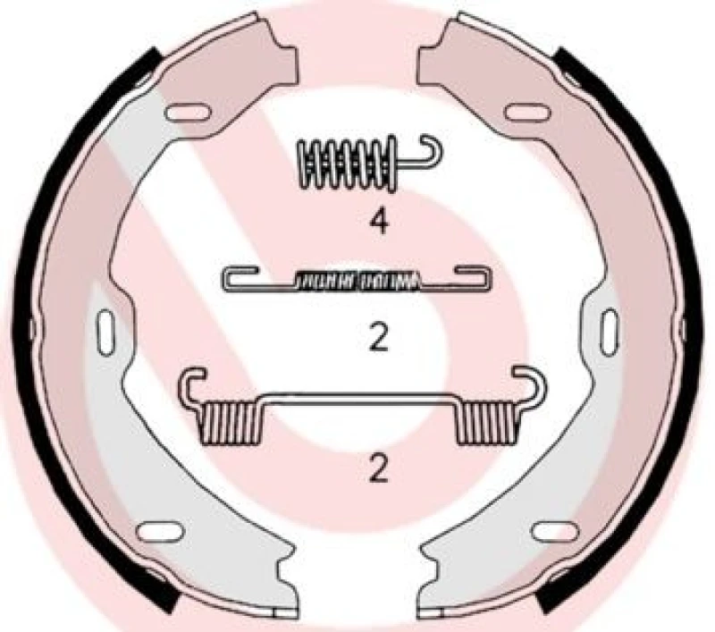 Image of BREMBO Handbrake shoes BREMBO S 50 518