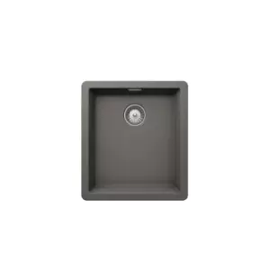 Image of Single Bowl Undermount Grey Granite Kitchen Sink - Rangemaster Schock Greenwich