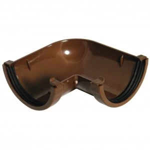 Image of Wickes Brown Miniline Gutter 90 Deg Bend