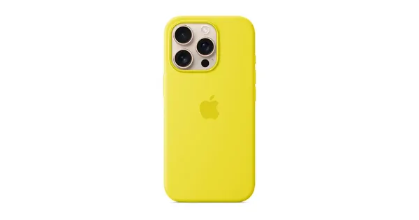 Image of Apple Silicone Case with MagSafe for iPhone 16 Pro - Star Fruit