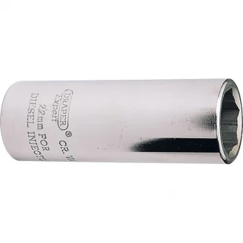 Image of Draper Expert 1/2" Drive Diesel Injector Socket 1/2" 22mm