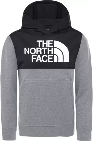 Image of The North Face Boys Surgent Pullover Colour Block Hoodie - Black/Grey, Size XL=15-16 Years