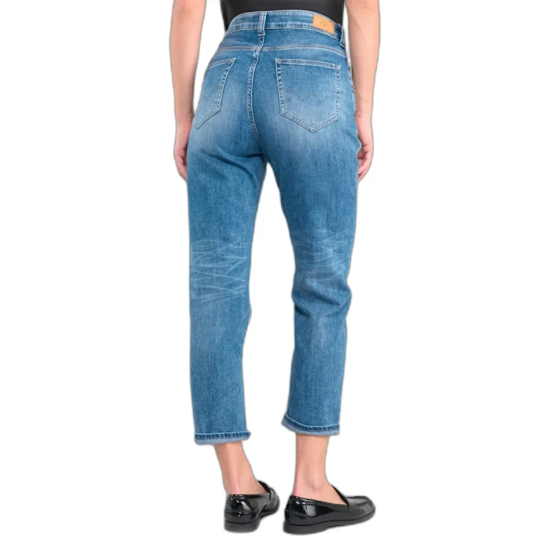 Image of Le Temps des cerises High-waisted destroyed girlfriend jeans 400/60 For Her Le Temps des cerises Thil No. 4 Bleu Female 26