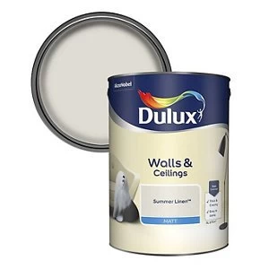 image of Dulux Summer Linen Matt Emulsion Paint 5L