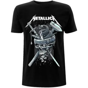 Image of Metallica - History White Logo Unisex Large T-Shirt - Black