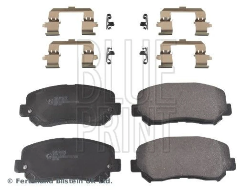 Image of Blue PRINT Brake pad set Blue PRINT ADA104276