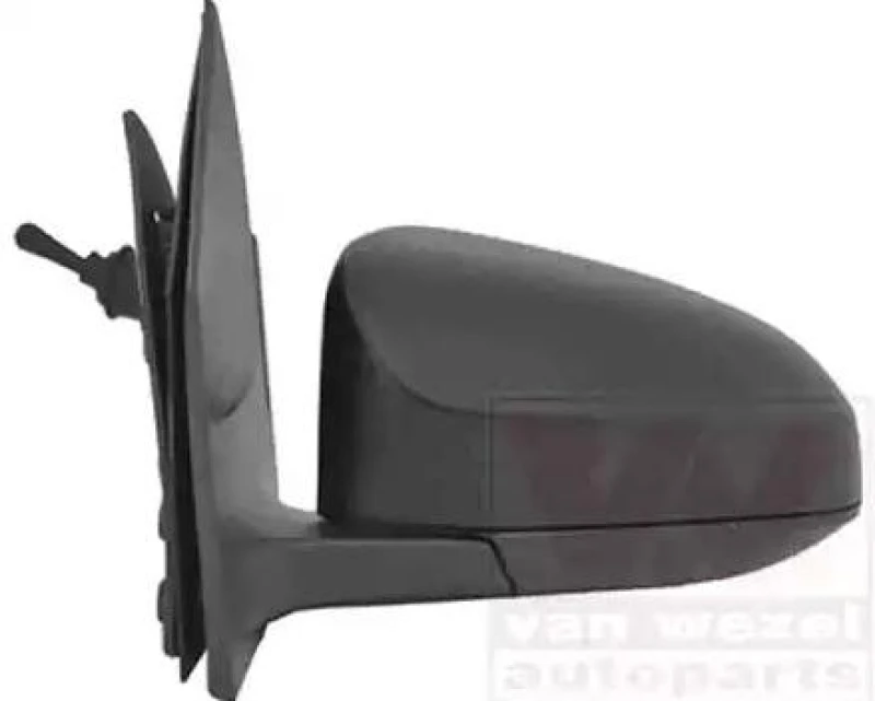 Image of VAN WEZEL 0919803 Wing mirror * HAGUS * Left, black, Control: cable pull, Rough Outside Mirror (50)