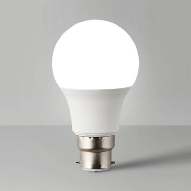 Image of ValueLights 3 Pack B22 White Thermal Plastic GLS LED 10W Cool White 6500K 800lm Light Bulb White
