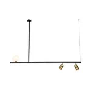 image of Larissa Lighting - Larissa Neapoli Ceiling Pendant Bar 3 Light Black-Brass