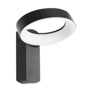 Image of IP54 Outdoor Wall Light Anthracite Aluminium Hoop 3.3W Built in LED Lamp