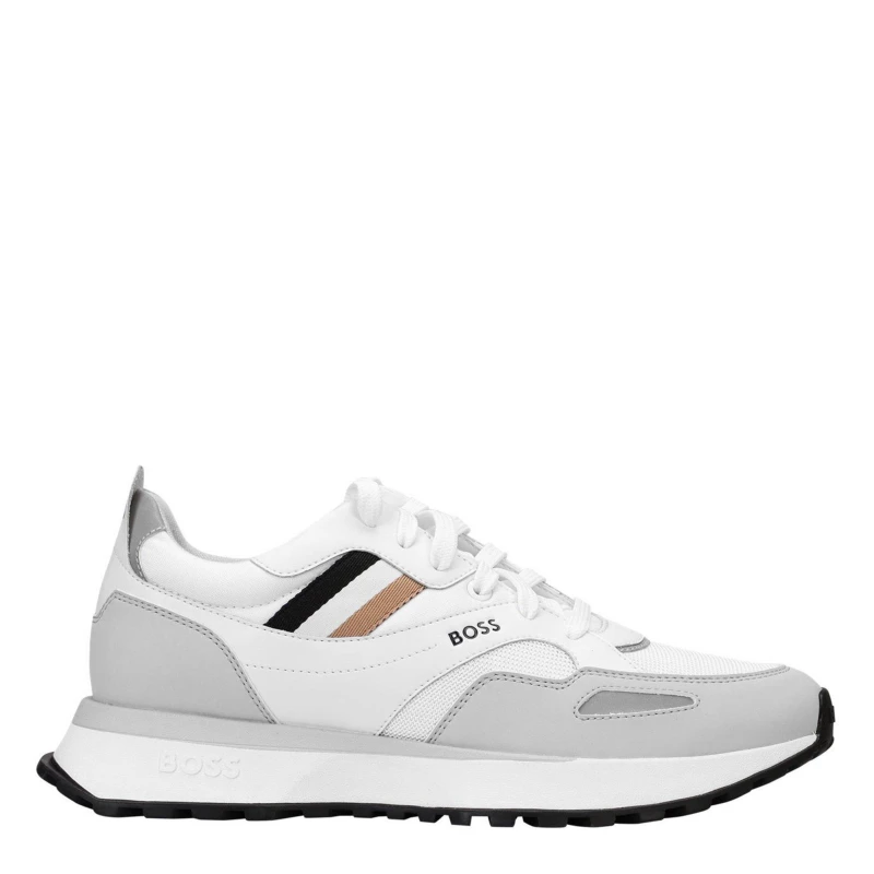 Image of BOSS Jonah Runner Style Trainer - White White 8