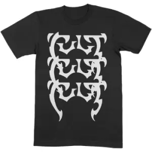 Image of The Cult - Repeating Logo Unisex Small T-Shirt - Black