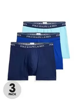 image of Polo Ralph Lauren 3 Pack Boxer Briefs, Blues, Size S, Men