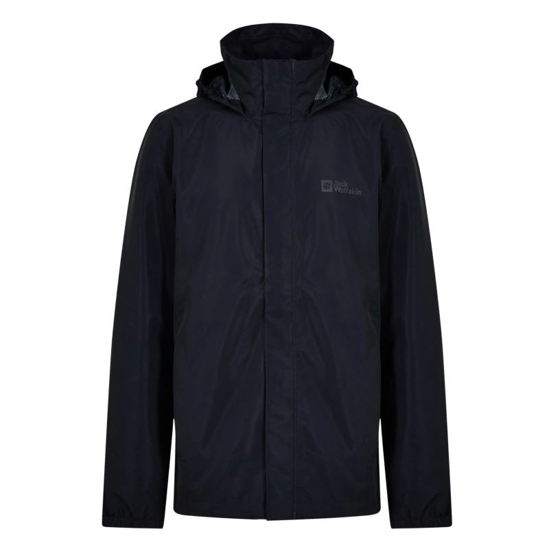 Image of Jack Wolfskin Hardshell Stormy Point Jacket Rain Jackets Small Black 60336603350