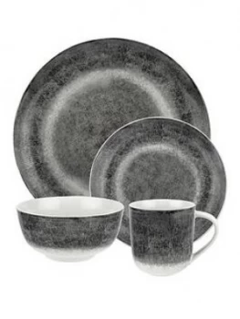 image of Speckle Grey Porcelain 16 Piece Dinner Set