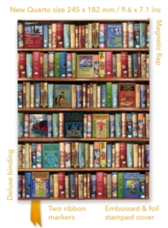 Image of Bodleian Libraries: Hobbies & Pastimes Bookshelves (Foiled Quarto Journal) Notebook / blank book