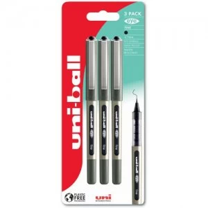 Image of Uni-Ball Eye Fine UB-157 BK Plastic Free Packaging PK3