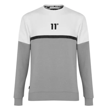 image of 11 Degrees Block Taped Sweater - Silver/Wht/Blk