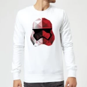 Image of Star Wars Cubist Trooper Helmet White Sweatshirt - White - L