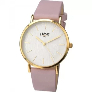 image of Ladies Limit Bark Effect Dial Gold Plated Case Watch