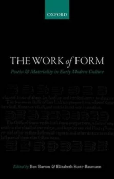 Image of The Work of Form by Elizabeth Scott-Baumann Hardback
