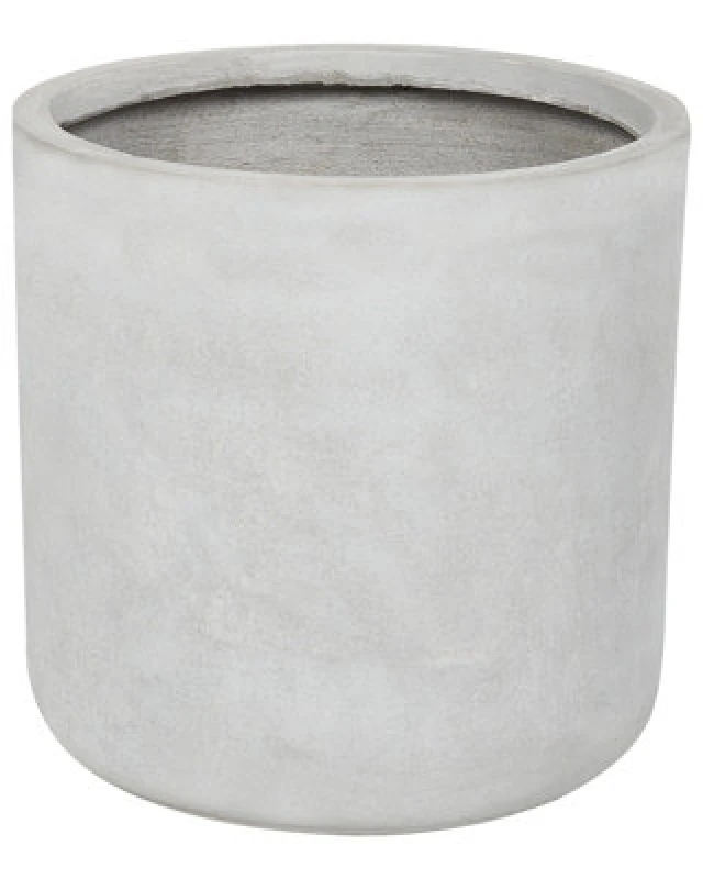 Image of Beliani Plant Pot Messene 34cm Light Grey