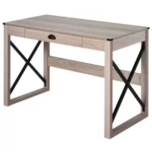 Image of HOMCOM Computer Desk Writing Table with Drawer Home Office Workstation Large Tabletop 112Lx51Wx76Hcm