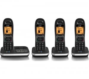 image of BT 7610 Cordless Phone with Answering Machine Quad Handsets