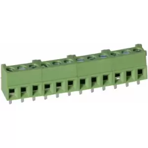 image of Truconnect - 211828 3.81mm 12 Way Low Profile Rising Clamp Terminal Block