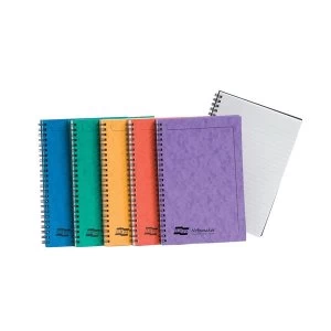 image of Europa A5 Twinwire Sidebound 90gm2 120 Page Micro Perforated Notebook 1 x Pack of 10 Assorted Notebooks