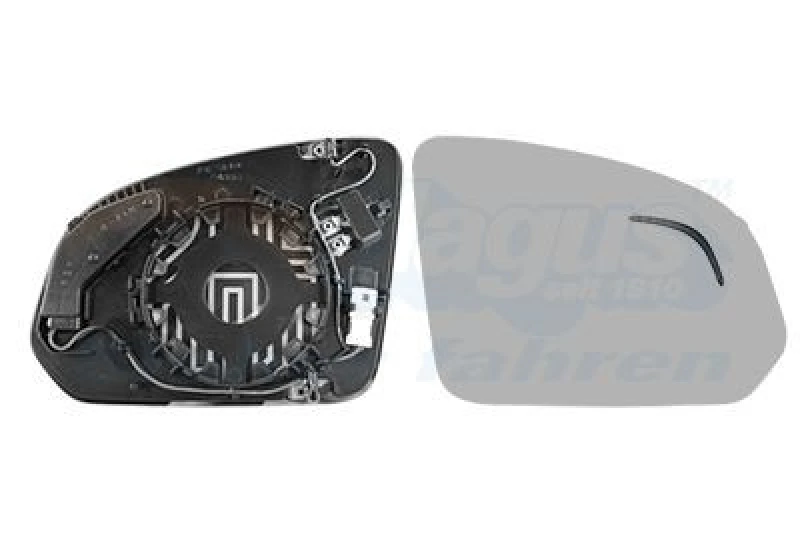 Image of VAN WEZEL Wing mirror glass VAN WEZEL 5917834