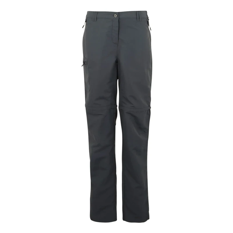 Image of Womens waterproof zip-off trousers Regatta Chaska III Gris Female 44