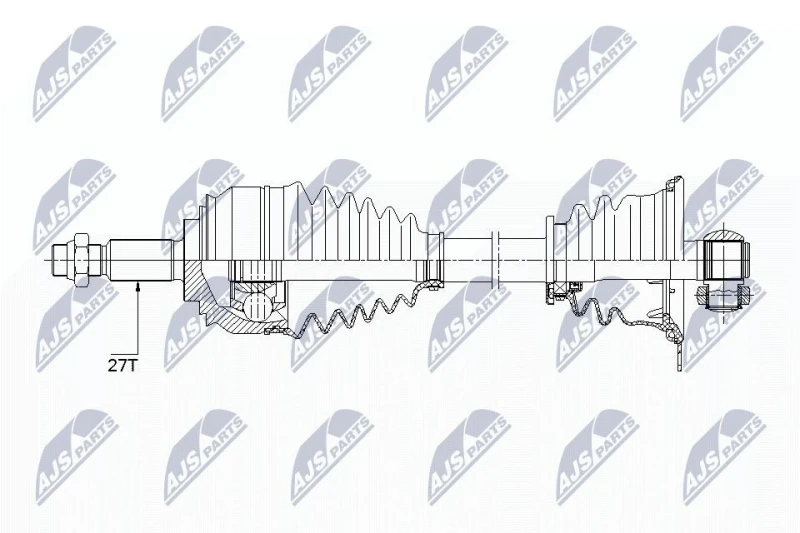 Image of NTY NPW-RE-153 Drive shaft Front Axle Left Drive Shaft (13)