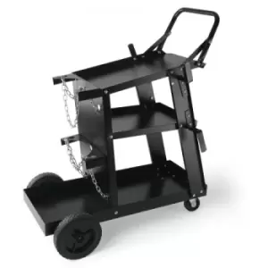 image of VEVOR Welding Cart 3-Tier 400 LBS Welder Welding Cart with 360° Swivel Wheels