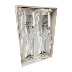 image of Amore By Juliana Champagne Flute Set - Newly Engaged