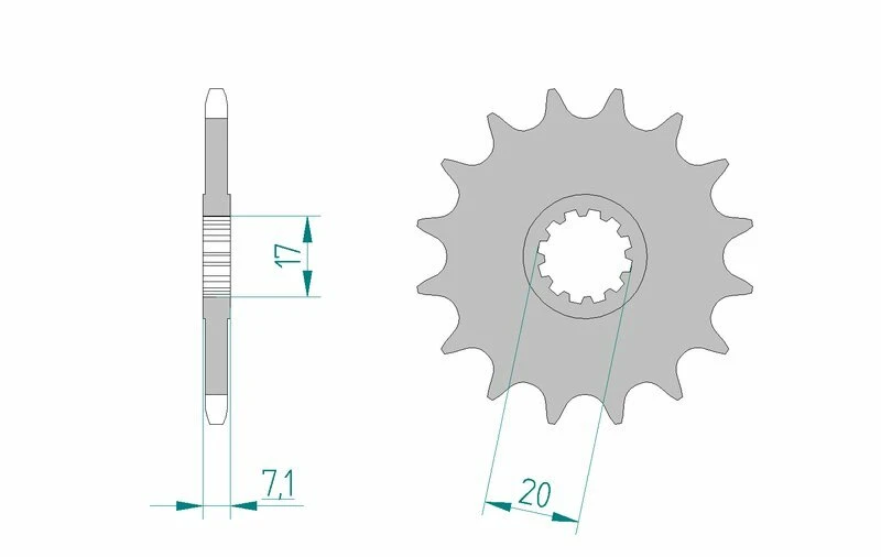 Image of AFAM Steel Standard Front Sprocket 94119 - 420