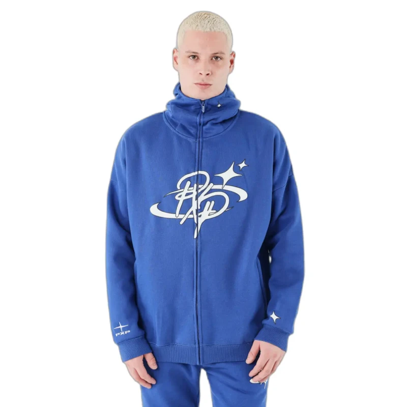 Image of Project X Paris Zip-up hoodie Project X Paris Collaboration Kalash Bleu Male S