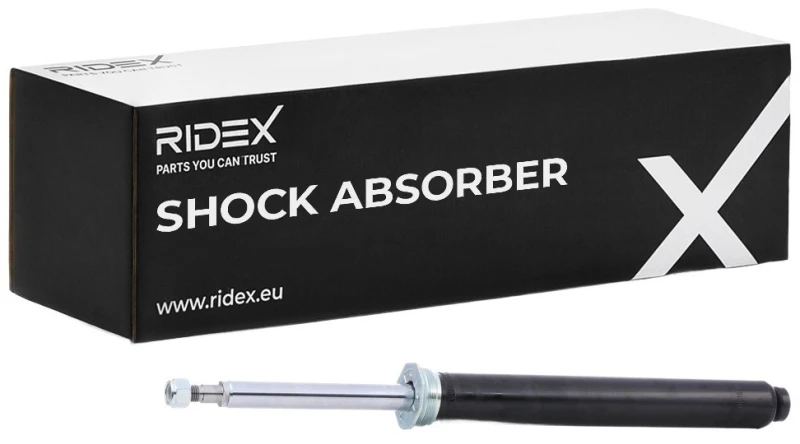 Image of RIDEX 854S1112 Shock absorber Front Axle, Gas Pressure, Twin-Tube, Suspension Strut Insert, Top pin, with nut Shock Absorber (854)