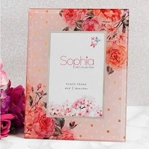 Image of 4" x 6" - Vintage Boutique Floral Glass Photo Frame