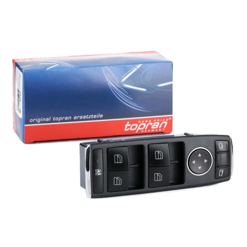 Image of TOPRAN 409 628 Switch, window winder Chromed edge, Driver side Switch,window winder (1761)