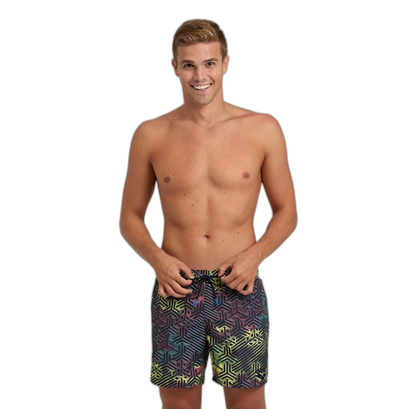 Image of Swim shorts printed Arena Allover Marron Male 2XL