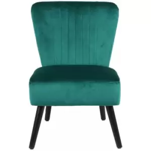 image of Neodirect - Neo Emerald Green Crushed Velvet Shell Accent Chair