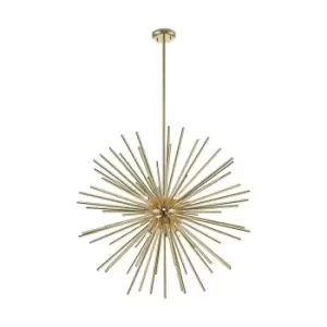 Image of Urchin Spherical Pendant Ceiling Light, Clear, Amber, 9x G9