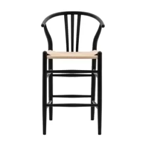 image of Gallery Interiors Set of 2 Houston Bar Stools in Black