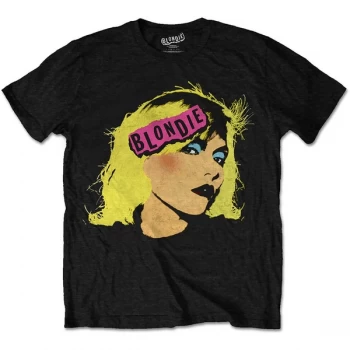 Image of Blondie - Punk Logo Mens Large T-Shirt - Black