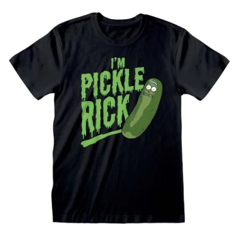 image of Rick And Morty - Im Pickle Rick Unisex Medium T-Shirt - Black